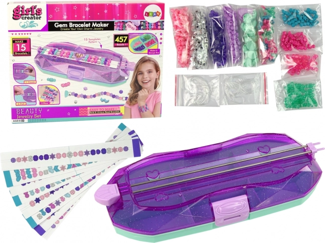 Kit de création de bracelets perles colorées Créateur