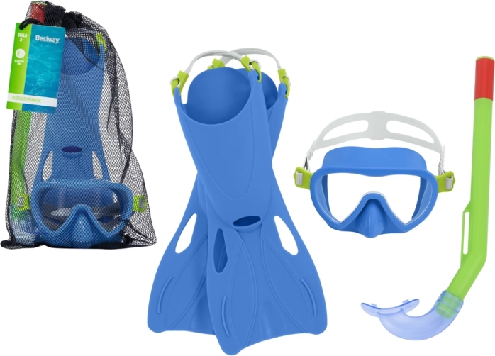 Ensemble de snorkeling bleu masque, palmes et tuba Bestway