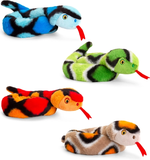 Serpent en peluche enroulé 65 cm KEEL TOYS (4 modèles)