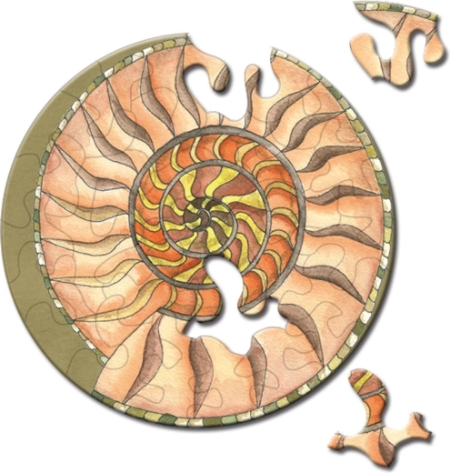 Mini puzzle rond CURIOSI Picoli – escargot, 33 pièces