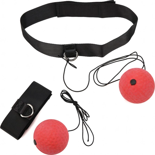 Balle réflexe de boxe avec bandeau pour l’entraînement des réflexes et de la coordination