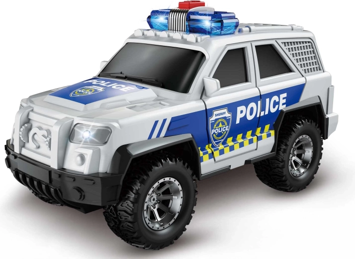 Voiture de police avec effets lumineux et sonores, 15 cm