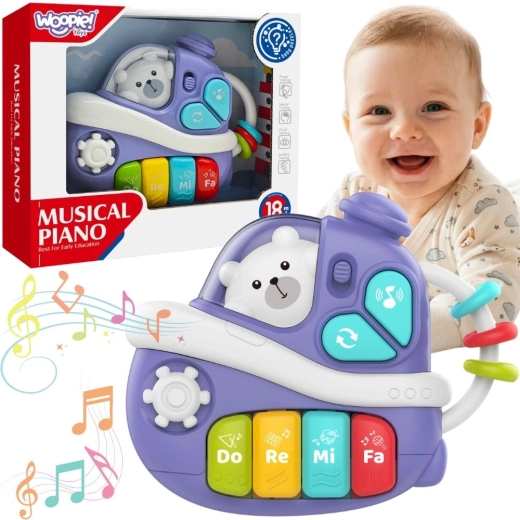 WOOPIE BABY piano musical interactif en forme de bateau