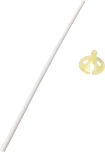 Tige en papier pour ballons 31 cm avec coupelle éco - 1 set