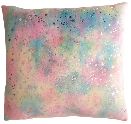 Coussin Ciel arc-en-ciel avec étoiles 37 cm