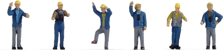Noch – lot de figurines de manœuvres ferroviaires – époque III–IV (H0)