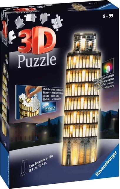 Ravensburger Puzzle 3D lumineux Édition nocturne Tour de Pise