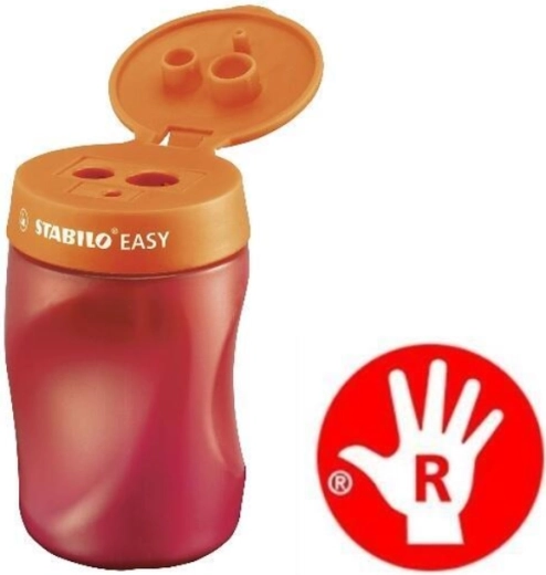 Taille-crayon ergonomique pour droitiers STABILO EASYsharpener orange