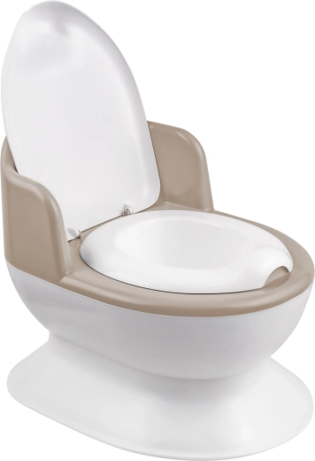 Pot enfant Maltex en forme de toilette blanc/beige