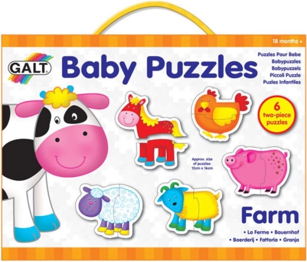 GALT baby puzzle ferme 6×2 pièces