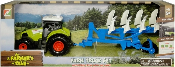 Tracteur avec remorque, lumière et sons
