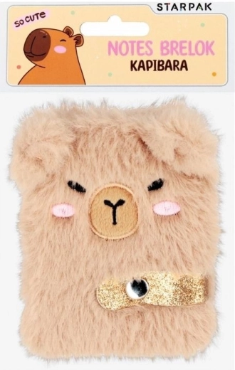 Carnet en peluche avec porte-clés Capybara - 1 pièce