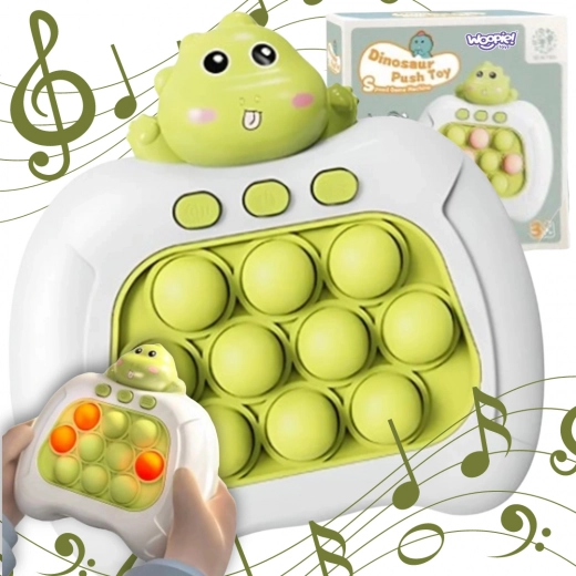 Jeu antistress interactif POP IT dinosaure – vert