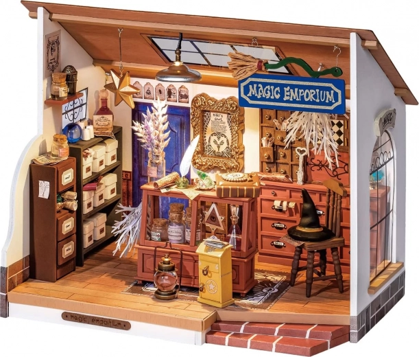 Robotime Rolife maison miniature DIY Boutique magique de la sorcière Kiki avec LED