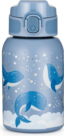 Thermos en acier inoxydable avec paille Petite&Mars 350 ml Whale Song