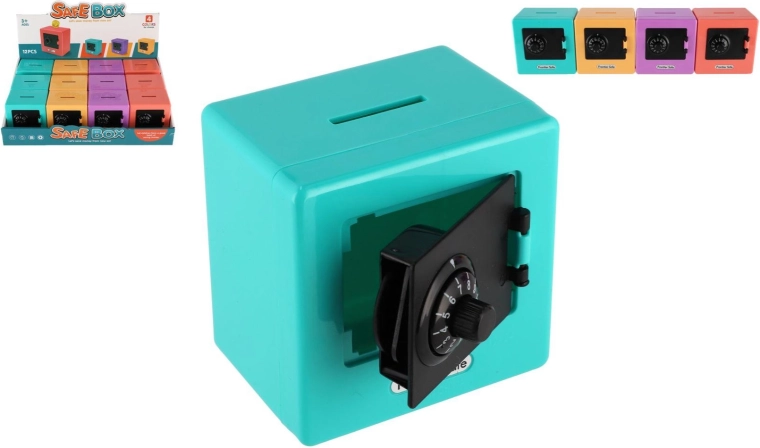 Tirelire en forme de coffre-fort – mini safe avec serrure à cadran, 4 couleurs