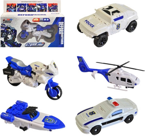 Robot policier transformable 2 en 1 (5 variantes) - 1 pièce