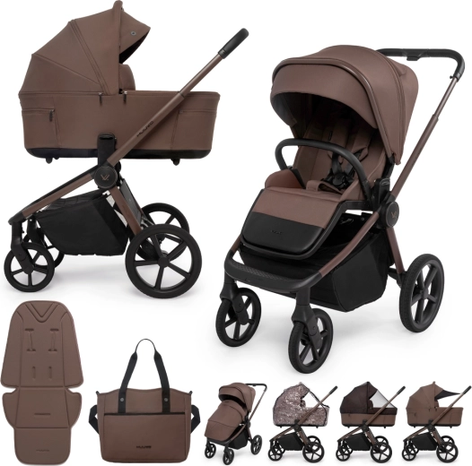 Muuvo Fold poussette combinée 2-en-1 dark chocolate