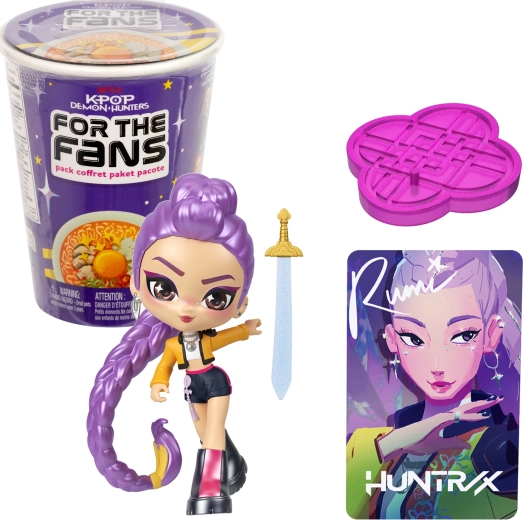Figurine de collection surprise Mattel KPop Demon Hunters avec accessoire et carte de collection (ramen)