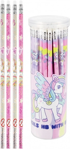 Crayon à papier avec gomme licorne - 1 pièce