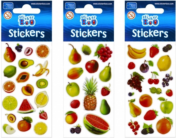 Autocollants avec motif de fruits - 1 pièce