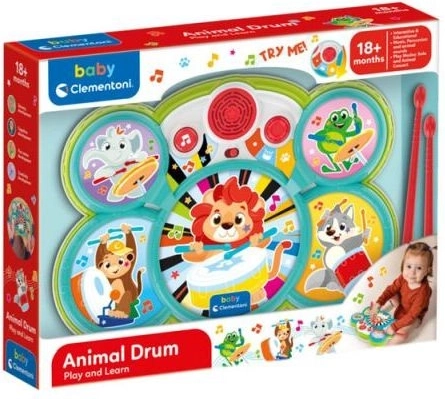 Tambour interactif Baby Clementoni avec petits animaux