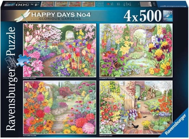 Ravensburger puzzle Magnifiques jardins 4×500 pièces