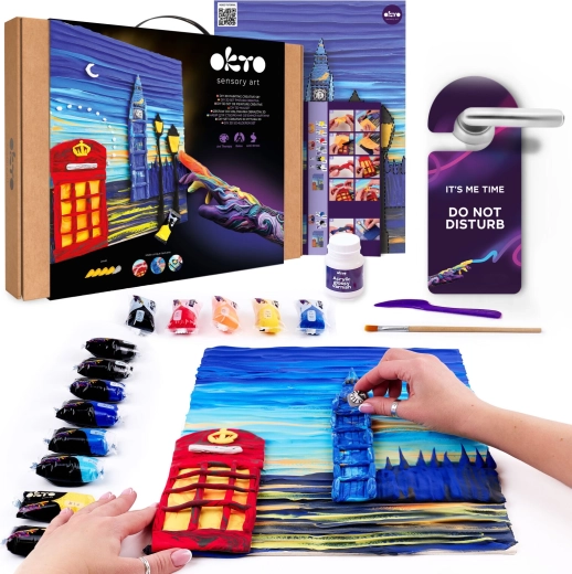 Set artistique OKTO – peinture à la pâte « London city » 30 × 40 cm