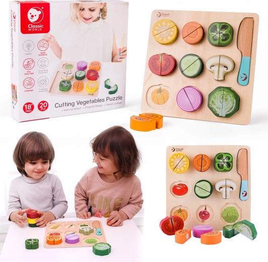 Ensemble en bois pour couper les légumes Classic World