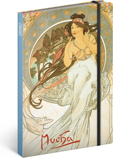 NOTIQUE bloc-notes Alfons Mucha – Musique, ligné