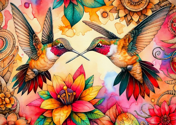 Puzzle Enjoy Refuge des colibris 1000 pièces