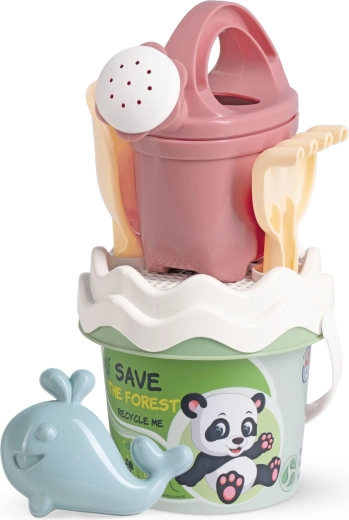 Ensemble pastel recyclé pour le sable avec arrosoir – petit