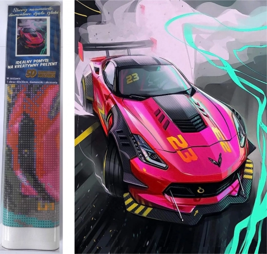 Peinture diamant Rose sportback 30 × 40 cm