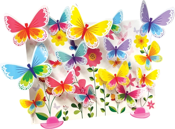 Papillons 3D colorés