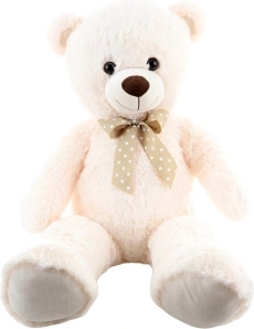Grand ours en peluche blanc 100 cm