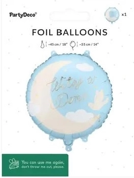 Ballon en aluminium « Bienvenue à la maison » bleu clair 35 × 35 cm