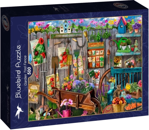 Puzzle Bluebird « Clôture avec outils de jardin » 500 pièces
