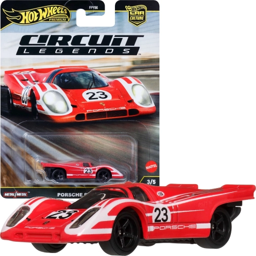 Hot Wheels Premium Circuit Legends Porsche 917KH – modèle métallique 1:64, 7 cm