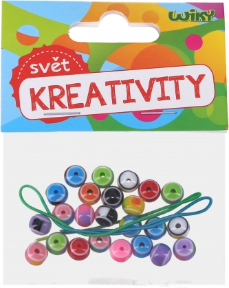 Perles colorées avec cordon
