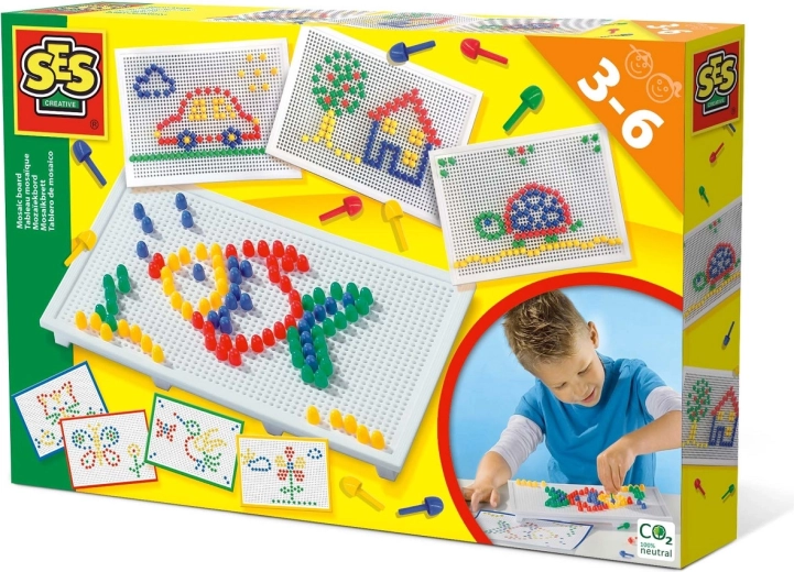 Beaucoup de pions colorés pour des motifs bien visibles