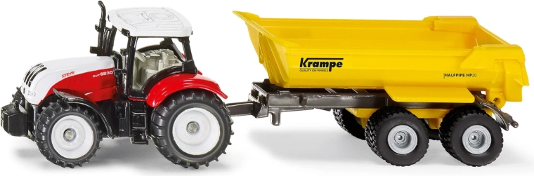 Tracteur Siku Steyr avec remorque basculante Krampe