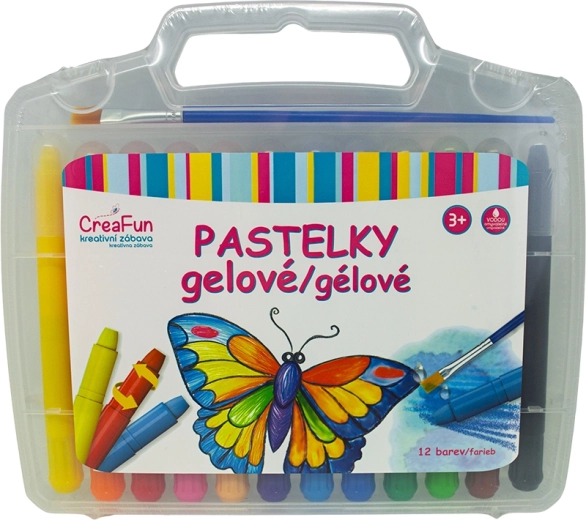 Crayons gel lavables CREAFUN – set de 12 couleurs