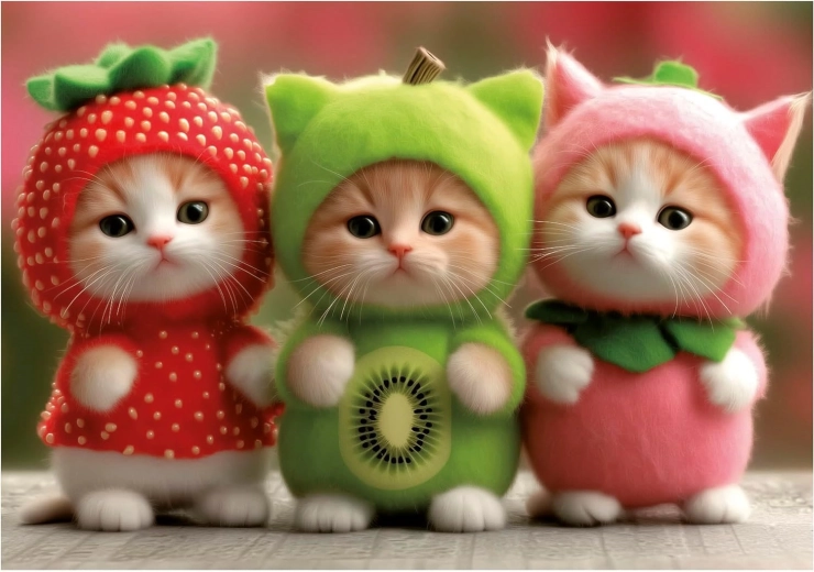 Puzzle Chatons fruités 200 pièces EDUCA