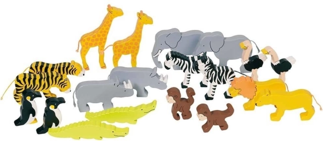 Animaux en bois Goki - ensemble de 20 pcs