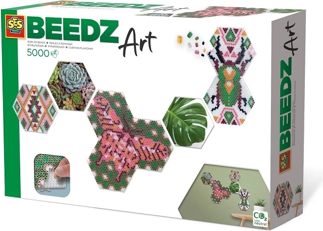 SES Creative Beedz perles à repasser 3D avec motif botanique 5000 pièces