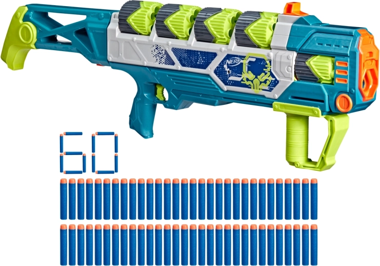 Capacité de 60 fléchettes pour de longues fusillades