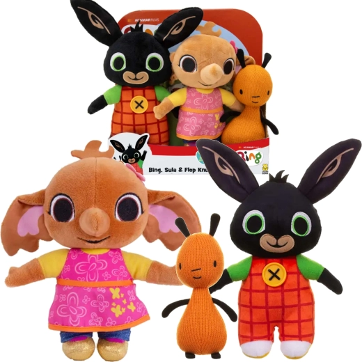Set de peluches BING – petit lapin Bing, Sula et Flop 22 cm