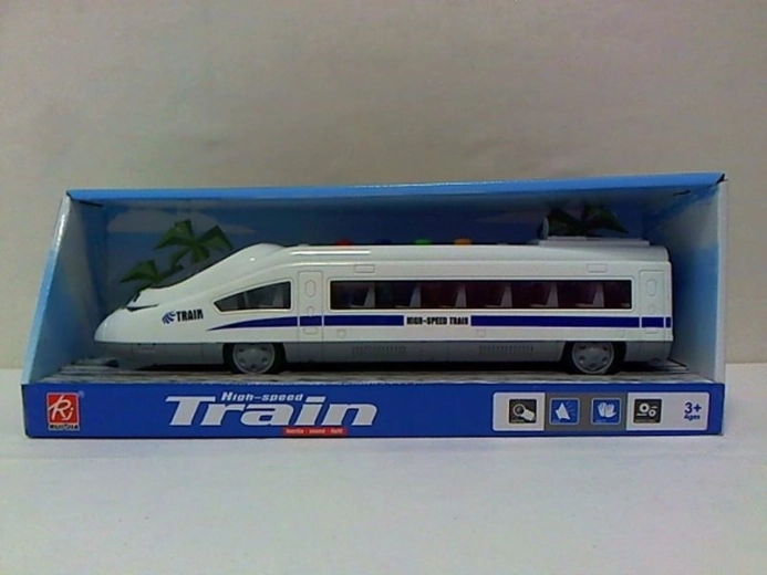 Train moderne avec effets lumineux et sonores 34 cm