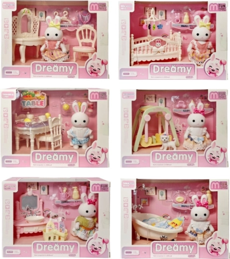 Lapins avec accessoires – set de figurines