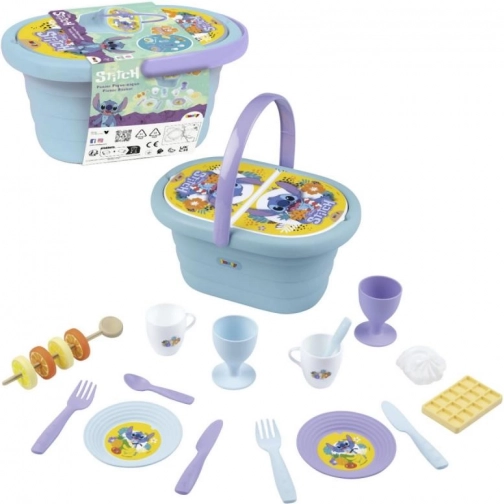 Panier de pique-nique pour enfants STITCH avec accessoires